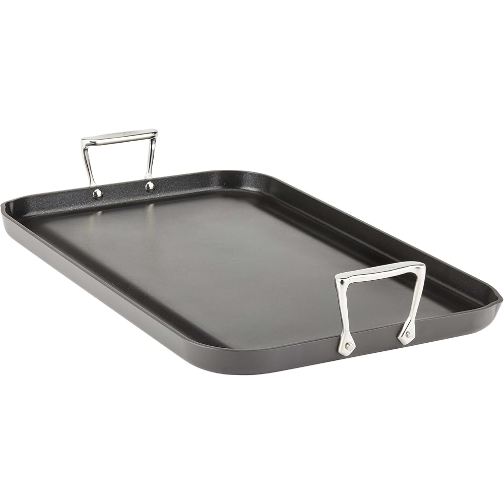 All-Clad HA1 Hard Anodized Nonstick Griddle 13x20 Inch Oven Broiler Safe 500F Pots and Pans, Cookware Black: Home & Kitchen
