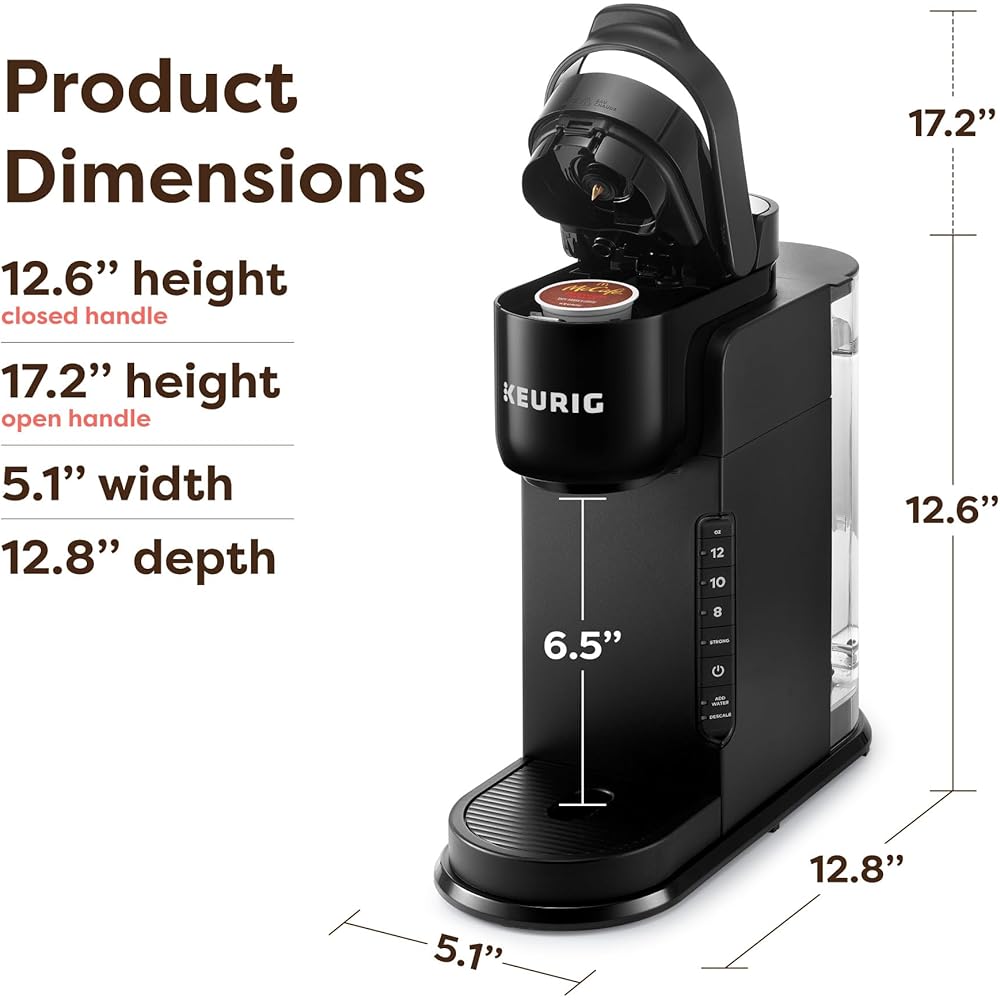 Keurig K-Express Single Serve K-Cup Pod Coffee Maker, 3 Brew Sizes, Strong Button Feature, 42oz Removable Reservoir, Black: Home & Kitchen