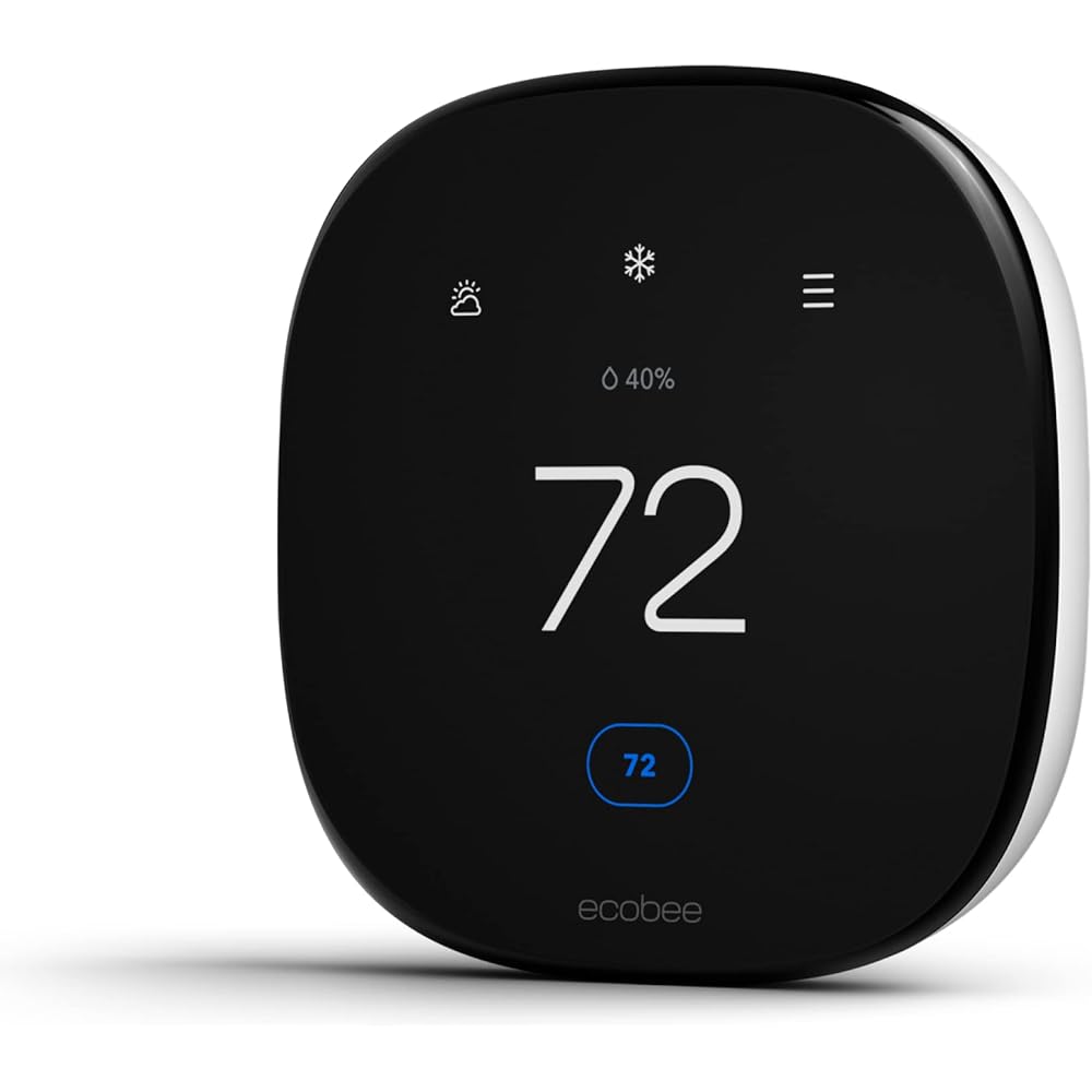ecobee Smart Thermostat Enhanced - Programmable Wifi Thermostat - Works with Siri, Alexa, Google Assistant - Energy Star Certified - Smart Home -
