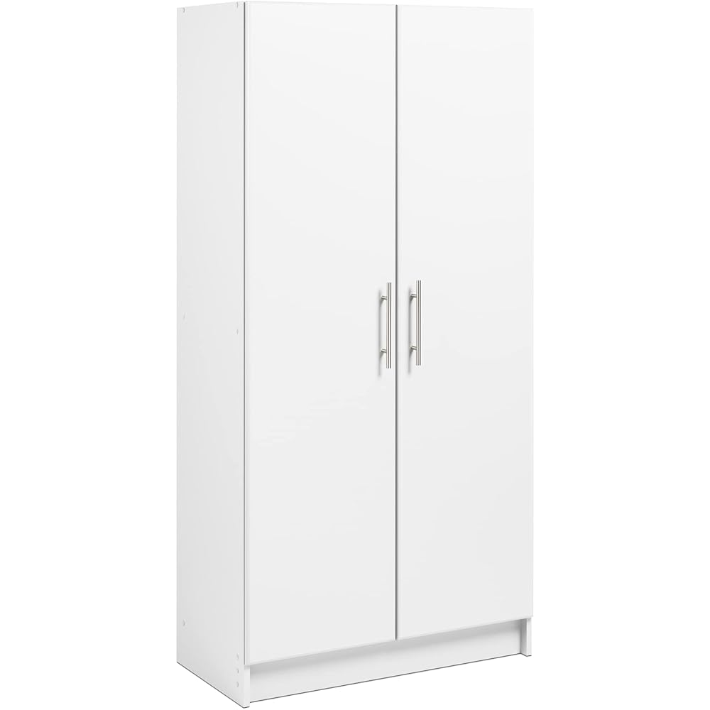 Prepac Elite Tall Garage Storage Cabinet & Pantry Storage Cupboard, 2-Door Freestanding Bathroom or Pantry Cabinet with Adjustable Shelves, 16