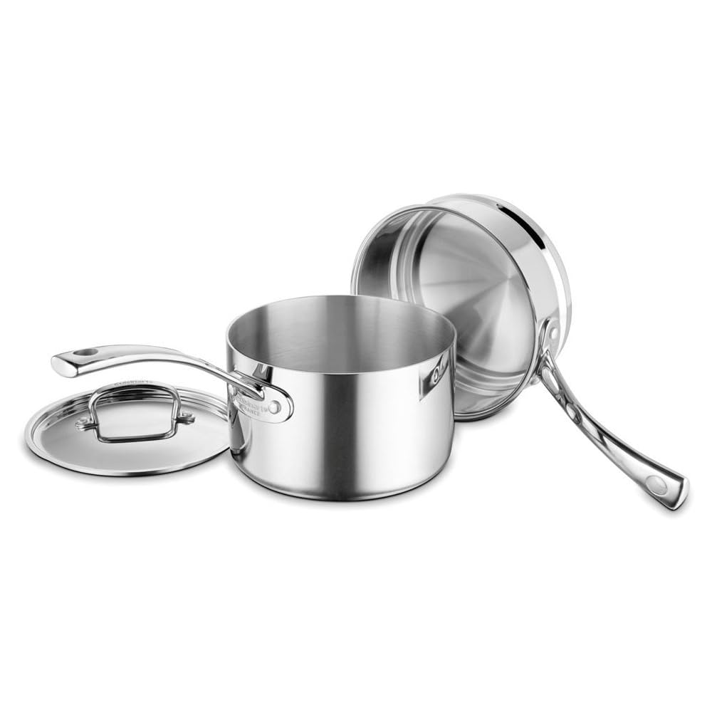 Cuisinart French Classic Tri-Ply Stainless 3-Piece Saucepan and Double Boiler Set: Home & Kitchen