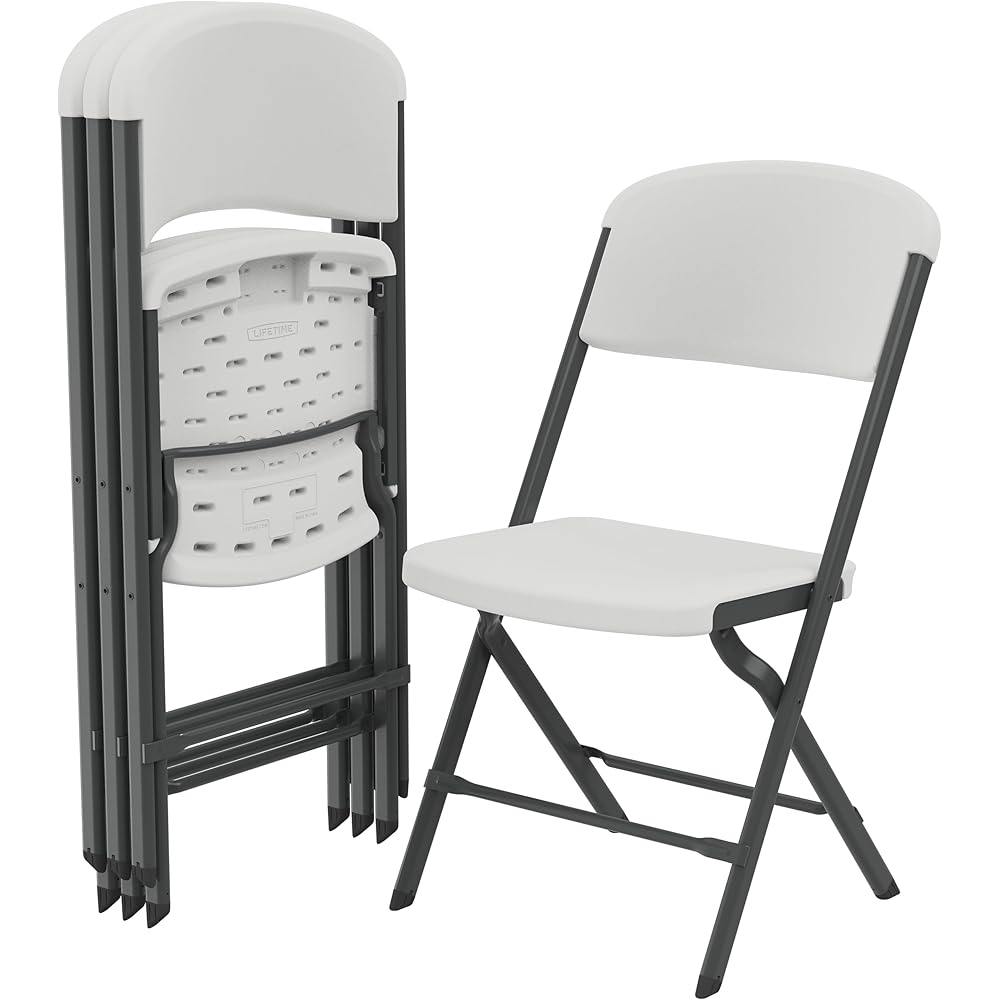 Lifetime Folding Chairs, Heavy Duty Foldable Chair Contoured for Comfort, 4-Pack : Home & Kitchen