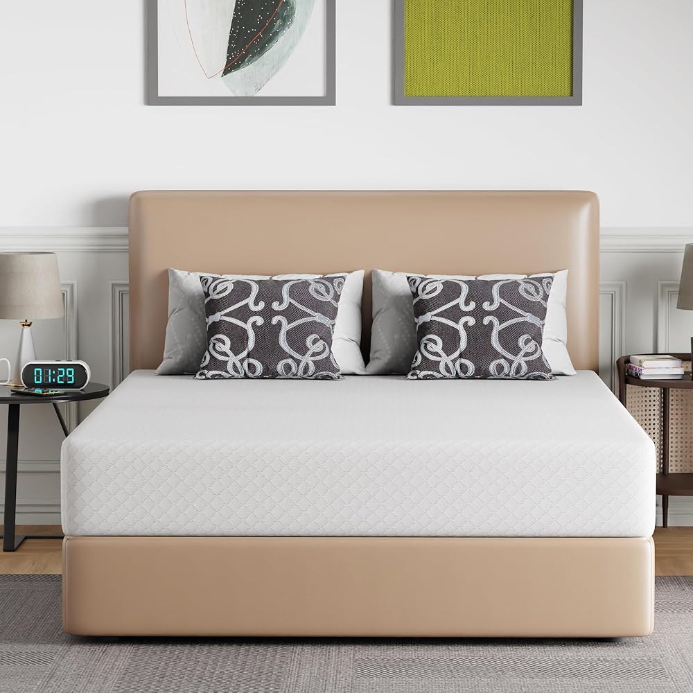6/8/10/12 inch Gel Memory Foam Mattress for Cool Sleep & Pressure Relief, Medium Firm Mattresses CertiPUR-US Certified/Bed-in-a-Box/Pressure Relieving (10 in, Queen) : Home & Kitchen
