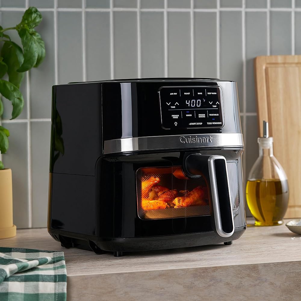 Cuisinart Air Fryer, 4.5-Quart Basket Fryer with 4 Cooking Functions to Air Fry, Roast, Bake, and Keep Warm, 4 Airfryer Presets, Dishwasher-Safe Parts, AIR-160NAS, Stainless Steel & Black : Home & Kitchen