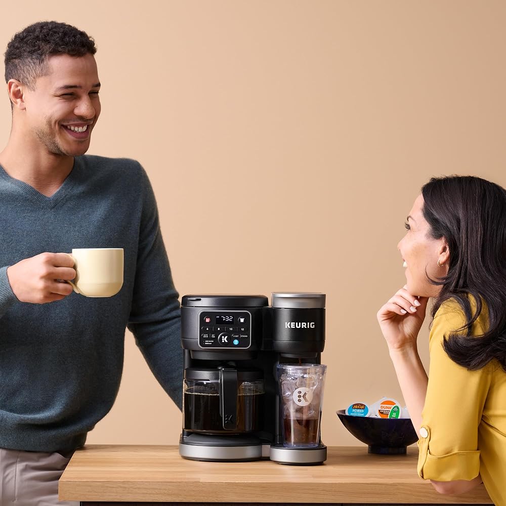 Keurig K-Duo Hot & Iced Single Serve & Carafe Coffee Maker, MultiStream Technology, 72oz Reservoir (Gen 2): Home & Kitchen