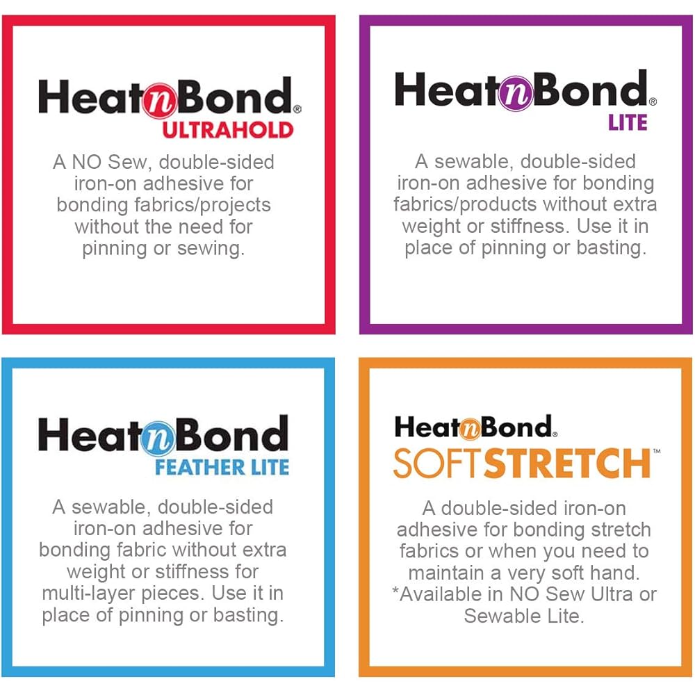 HeatnBond Lite Iron-On Adhesive, 17 Inches x 75 Yard, White