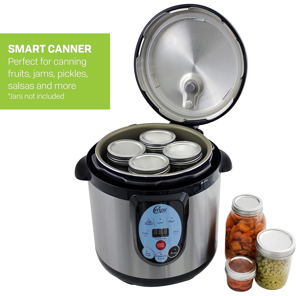 CAREY DPC-9SS Smart Electric Pressure Cooker and Canner, Stainless Steel, 9.5 Qt: Home & Kitchen