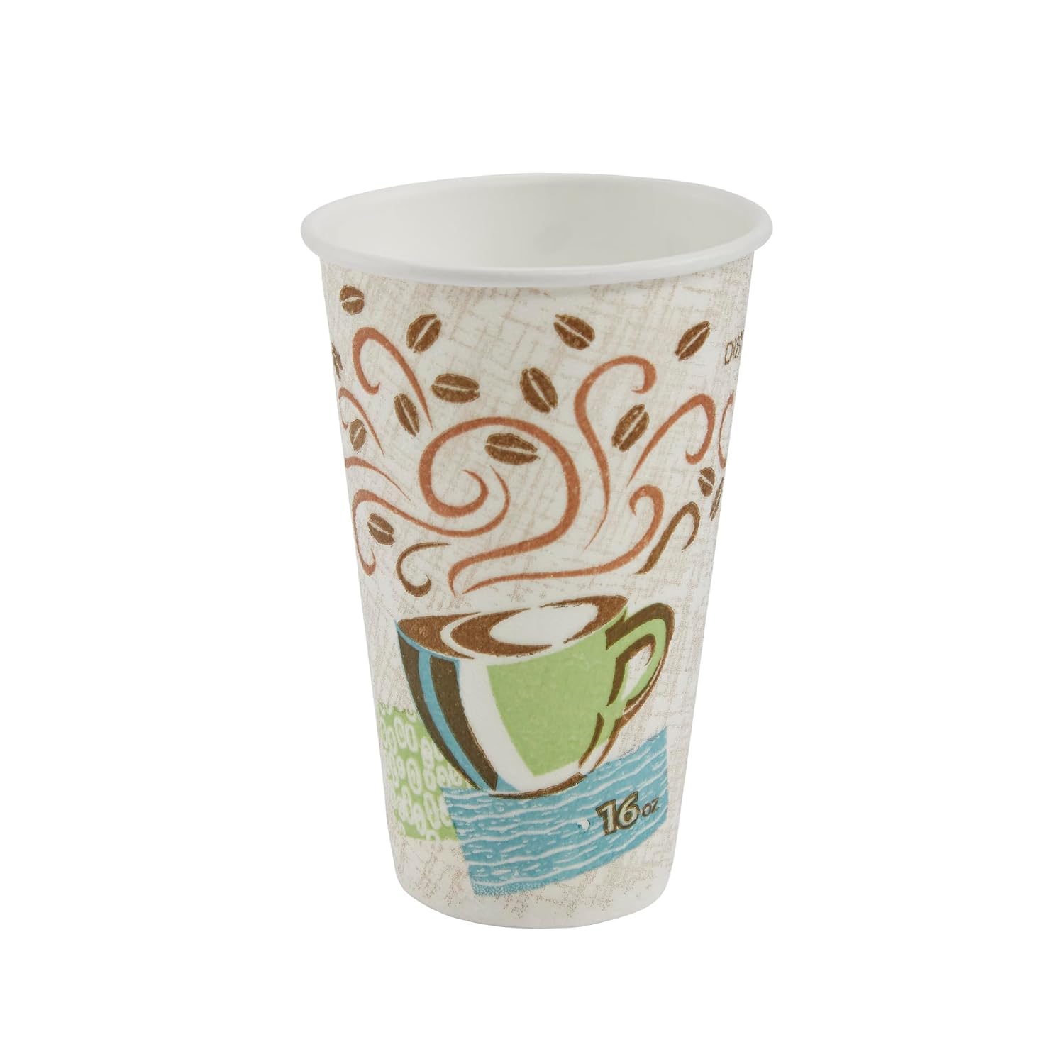 Dixie PerfecTouch 16 oz Paper Coffee Cups By GP PRO, Coffee Haze Design, 1000 Count (50 Disposable Cups Per Sleeve, 20 Sleeves Per Case), 5356CD: Disposable Cups: Industrial & Scientific