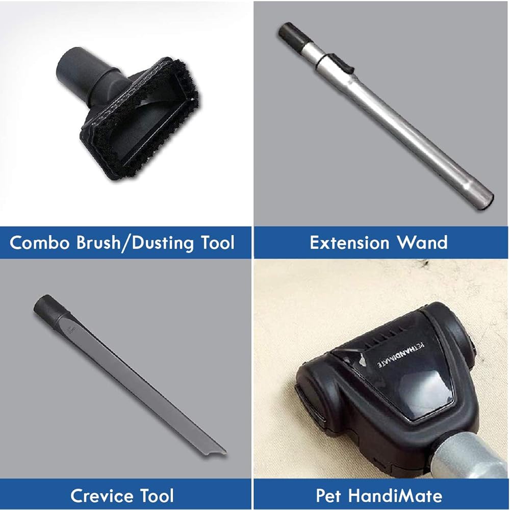 - Kenmore 31140 Pet Friendly Lightweight Bagged Upright Beltless Vacuum with Pet Handi-Mate, Triple HEPA, Telescoping Wand, 4-Position Height Adjustment, 3 Cleaning Tools, Blue/Silver