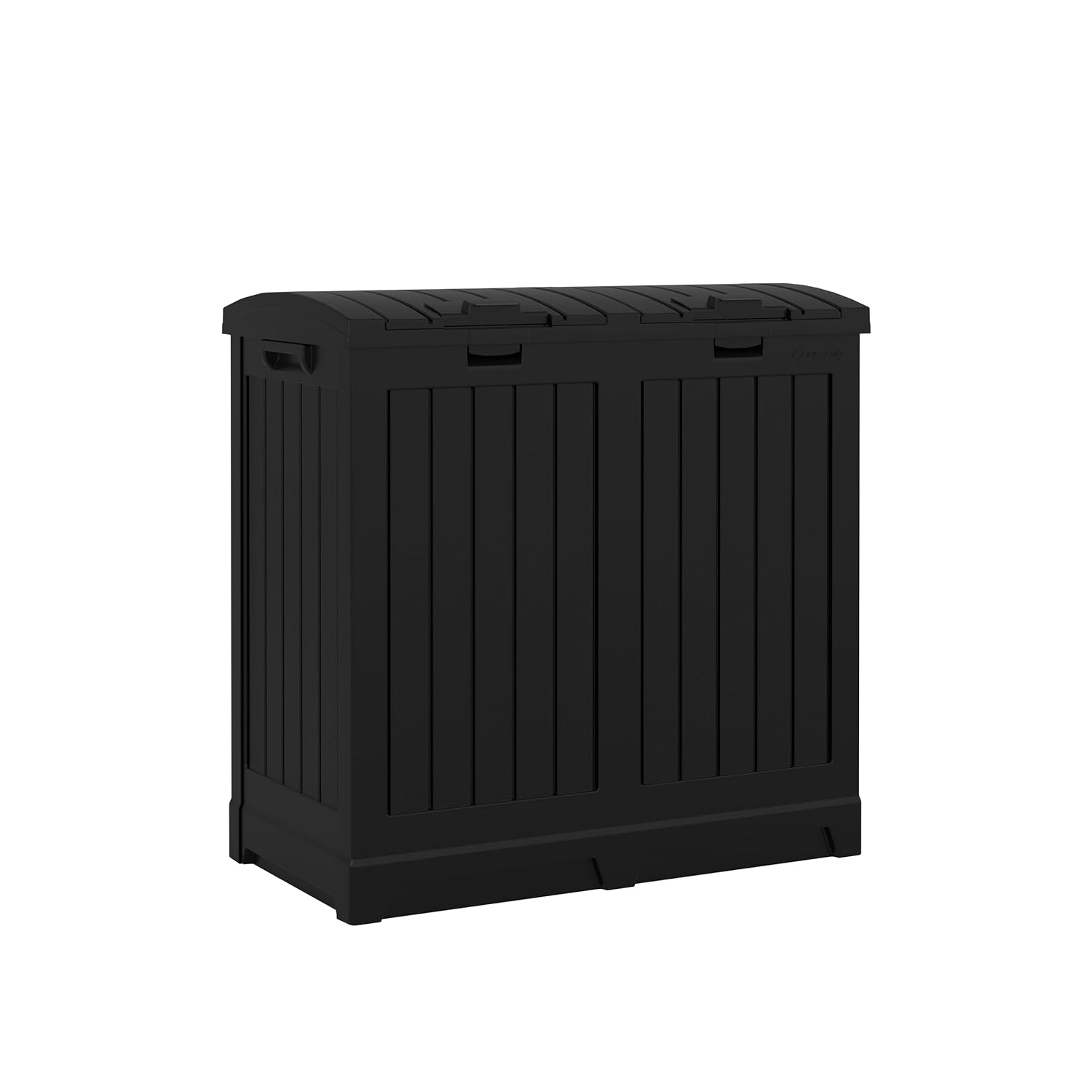 Suncast Dual Trash Hideaway Cabinet for Garbage and Recycle Bags, Discrete Outdoor Trash Cabinet with Concealed Trash Bag Holders, Holds Two 33-Gal. Bags, Made in the USA : Home & Kitchen