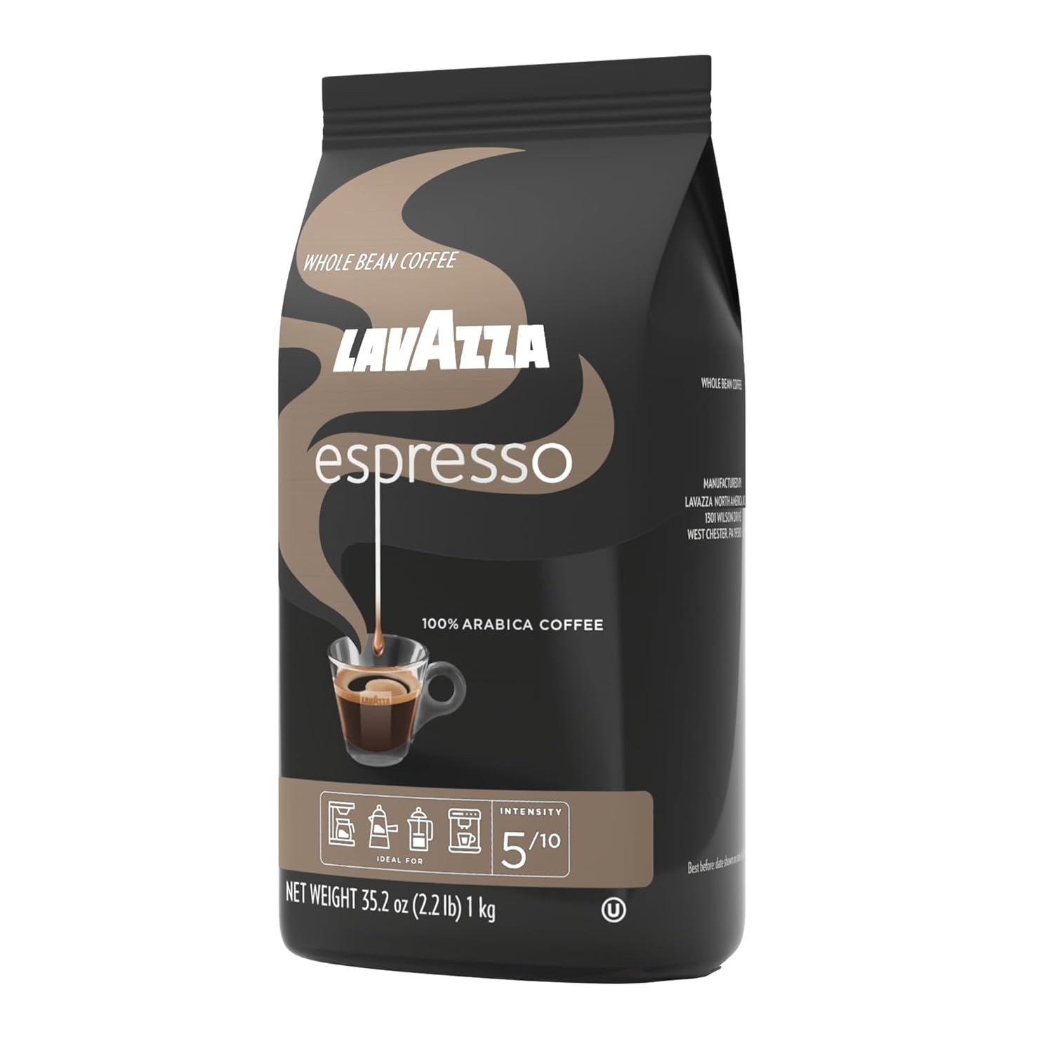 Lavazza Espresso Whole Bean Coffee, Medium Roast, 100% Arabica, 2.2 lb Bag (Pack of 6) : Grocery & Gourmet Food