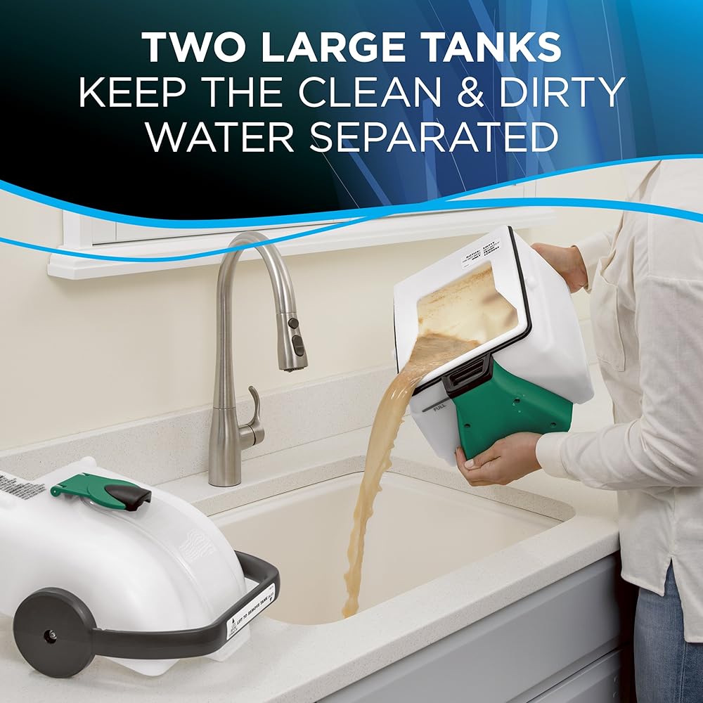 BISSELL® Big Green® Professional Carpet Cleaner with XL DirtLifter PowerBrush, 9-inch Long Reach Hose, 6-inch Tough Stain Tool, Includes BISSELL PRO MAX Formula with Stain Protect Technology : Industrial & Scientific