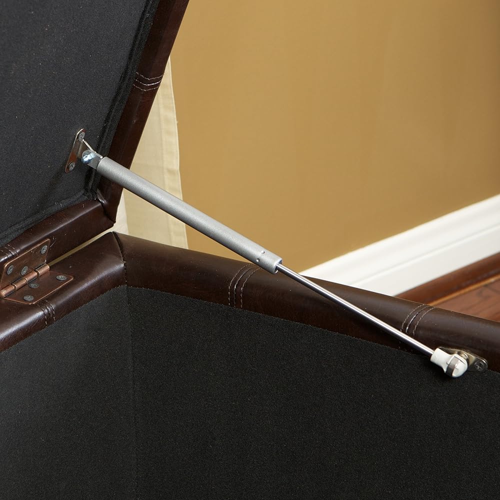 Christopher Knight Home Alexandria Bonded Leather Storage Ottoman, Marbled Brown , 31” x 31”x 18.6” : Home & Kitchen