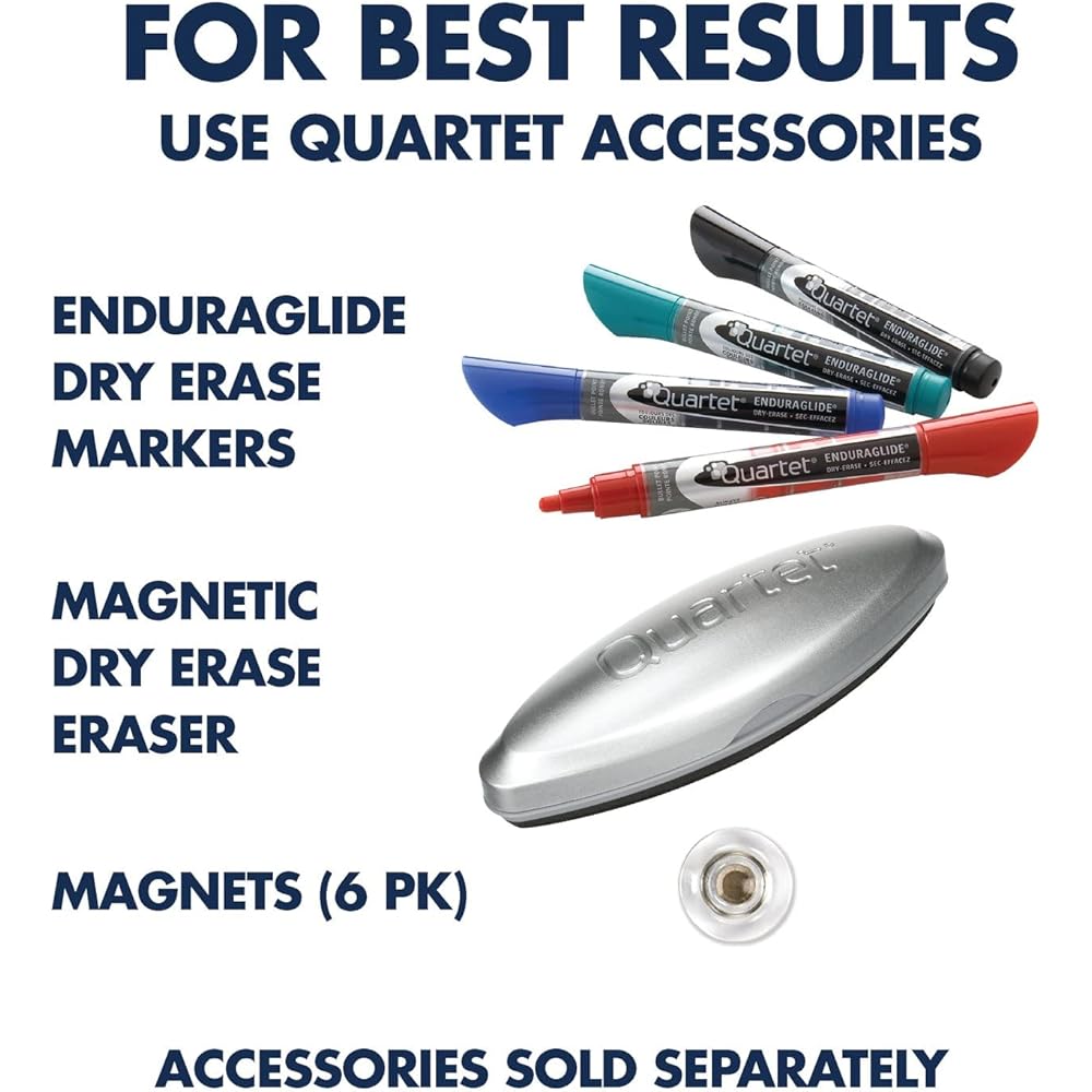 : Quartet Magnetic Glass Dry Erase White Board, 48''W x 36''H Whiteboard, Infinity Frameless Mounting, White Surface (G4836W) : Office Products