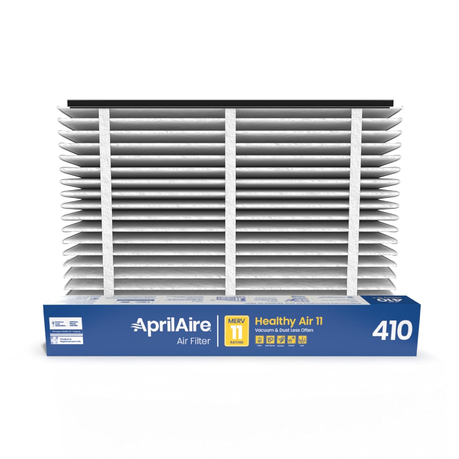AprilAire 410 Replacement Filter for AprilAire Whole House Air Purifiers - MERV 11, Clean Air & Dust, 16x25x4 Air Filter (Pack of 2) : Home & Kitchen