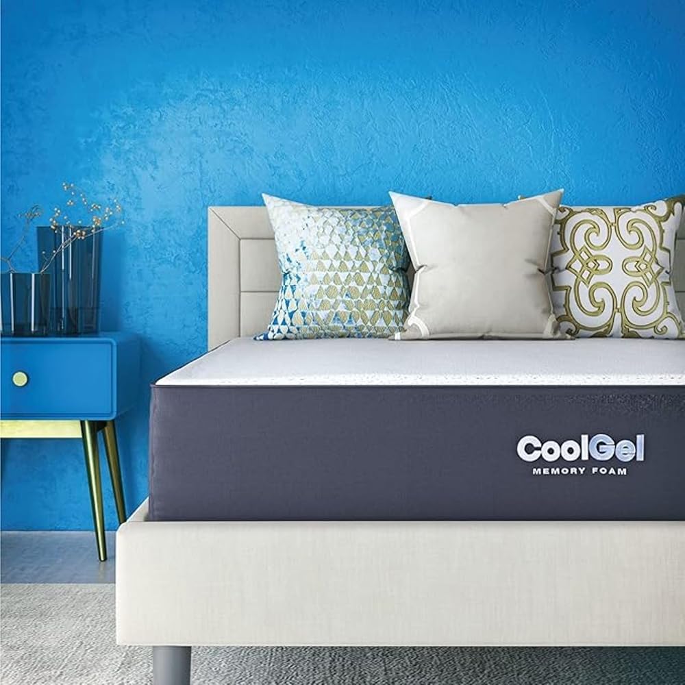 Cool Gel 10 Inch Twin XL Mattress Memory Foam Medium Firm, Gel Memory Foam Mattress Twin XL Cooling, Made in the USA, 10