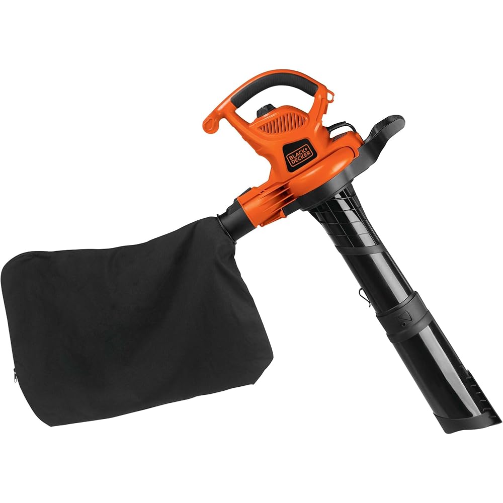 BLACK+DECKER Leaf Blower, Vacuum and Leaf Mulcher 3-in-1, Electric Blowers for lawn Care, 12 Amp, 250 MPH, 400 CFM (BV6000) : Patio, Lawn & Garden