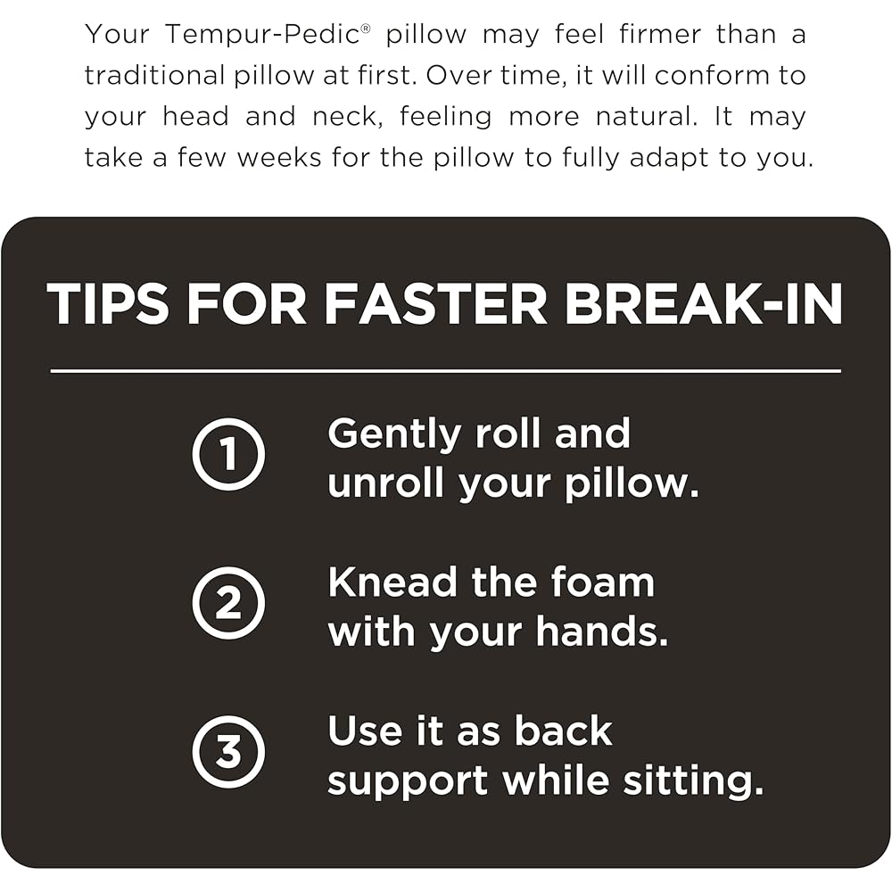 Tempur-Pedic TEMPUR-Ergo Neck Pillow, Medium Profile, White : Home & Kitchen