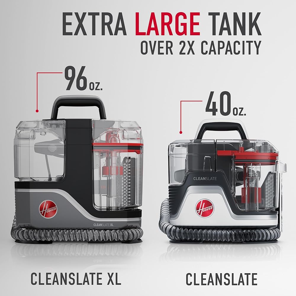 - Hoover CleanSlate XL Deep Cleaning Carpet + Upholstery Spot Cleaner Machine with Specialized Tools, Permanent Stain Remover, Pair with Hoover Portable Spot Cleaner Solution