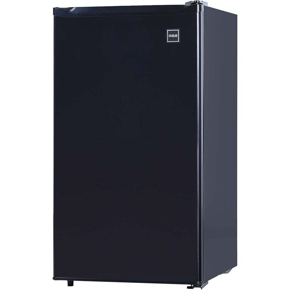 RCA RFR321-B-Black-COM RFR321 Single Mini Refrigerator-Freezer Compartment-Adjustable Thermostat Control-Reversible Doors-Ideal for Dorm, Office, RV, Garage, Apartment-Black Cubic Feet, 3.2 CU.FT : Appliances
