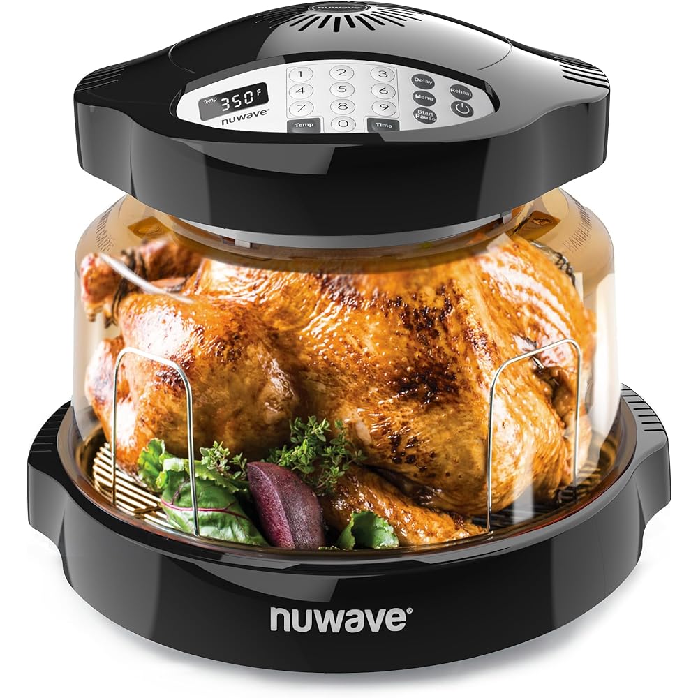 Nuwave Pro Plus 2 Infra-Red Oven, Countertop, Convection, Cook Fresh or Frozen, No Defrosting or Preheating, Cook Healthy, 360 Surround Heat, Adjustable Temps, 100 Presets, 50 Memory, Tough Power Dome: Home & Kitchen