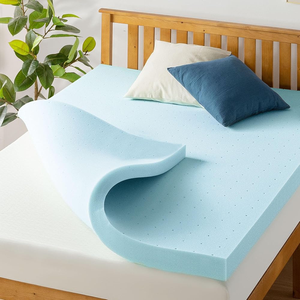 Best Price Mattress 4 Inch Ventilated Memory Foam Mattress Topper, Cooling Gel Infusion, CertiPUR-US Certified, Dorm Essentials, King : Home & Kitchen
