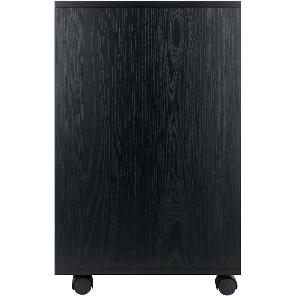 Winsome Halifax Bins & Drawers Mobile Cabinet, for Home Office, Black : Home & Kitchen