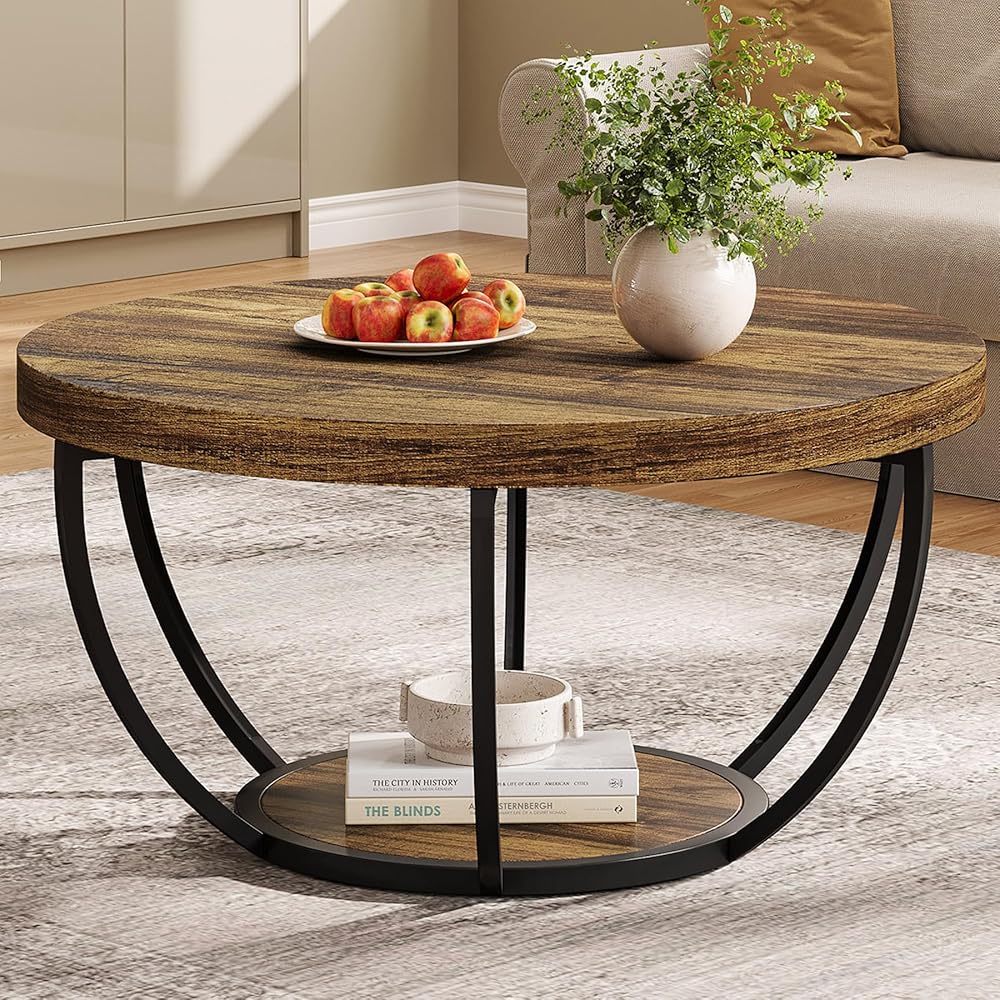 Tribesigns Round Coffee Table, 31.7