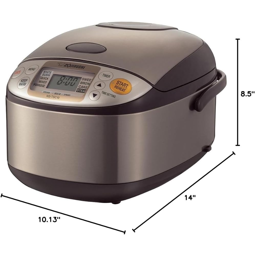 Zojirushi NS-TSC10 5-1/2-Cup (Uncooked) Micom Rice Cooker and Warmer, 1.0-Liter: Home & Kitchen