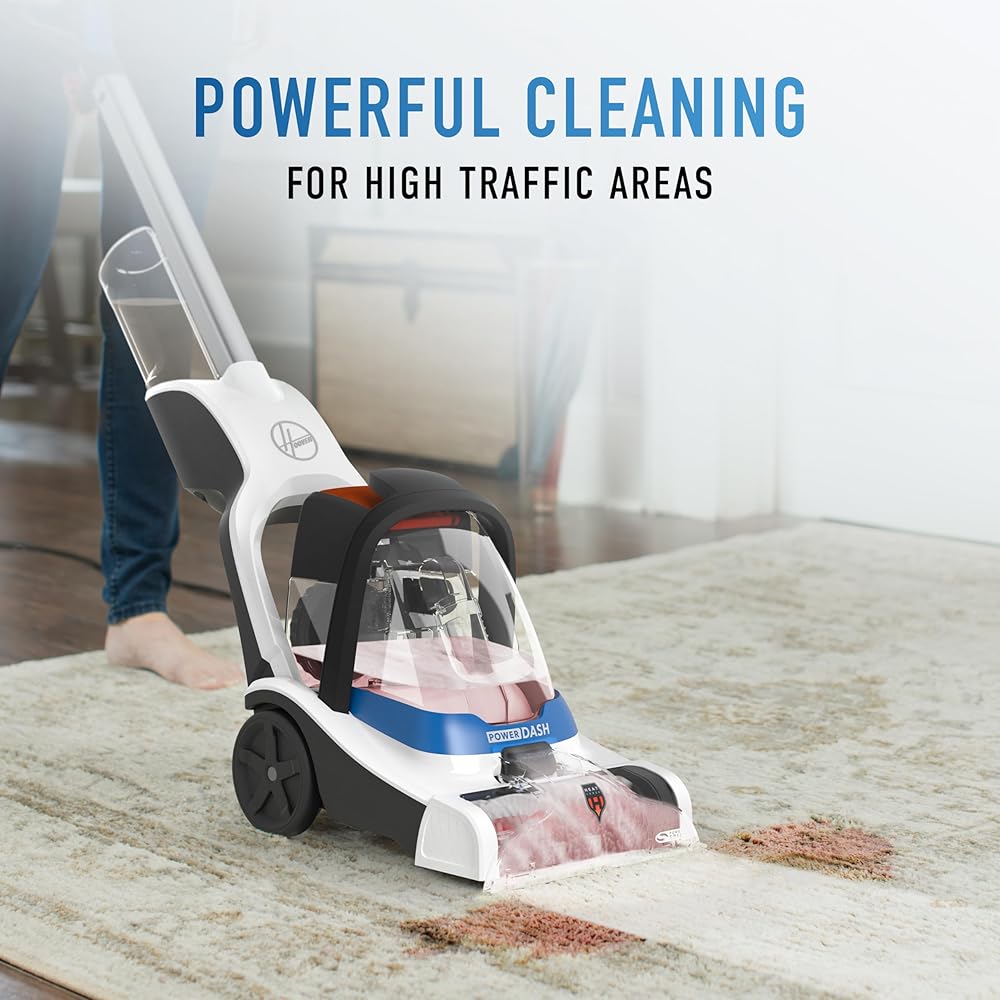 - Hoover PowerDash Pet Compact Carpet Cleaner Machine, Lightweight Shampooer Machine, Pair with a Hoover Carpet Cleaner Solution for a Bright, Refreshed Home