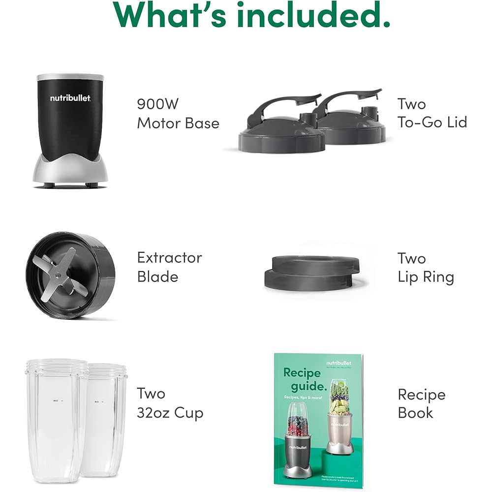 NutriBullet NB9-1301K Pro 13 Pcs Onyx Black, 900W