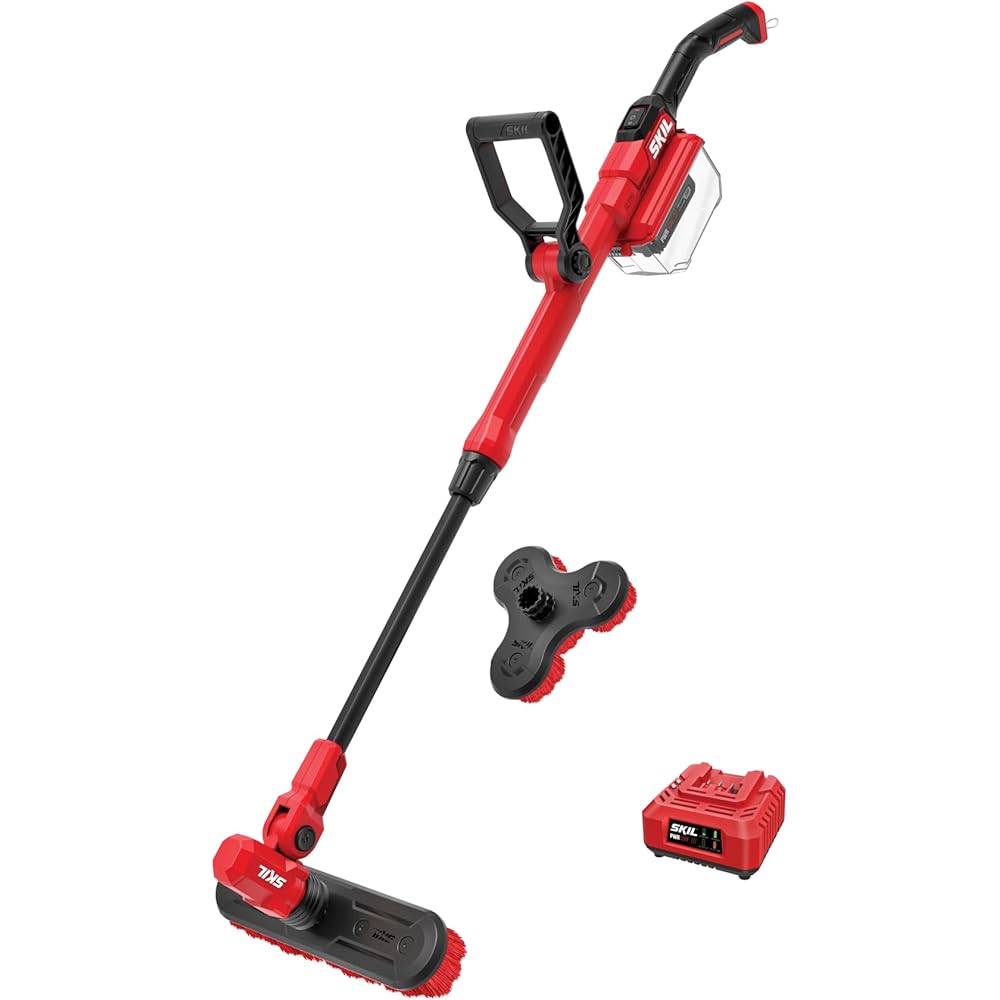 SKIL Electric Spin Scrubber, Cordless Power Brush for Cleaning, 20V Kit with Battery, Charger - PB5100D-12 : Industrial & Scientific