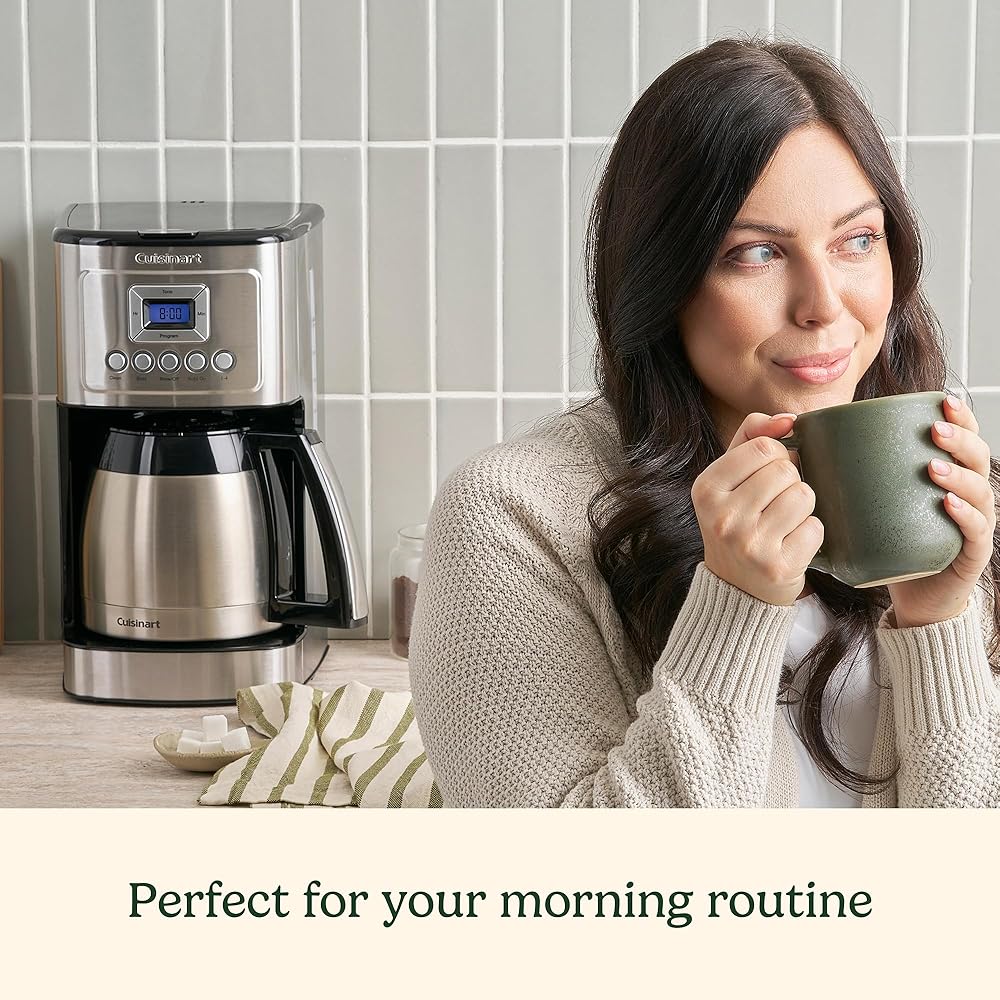 Cuisinart 12-Cup Coffee Maker, Programmable PerfecTemp Thermal Carafe Coffee Machine with 1-4 Cup Setting, Brew Strength Control and Brew Pause, Stainless Steel, DCC-3400NAS, Silver: Home & Kitchen