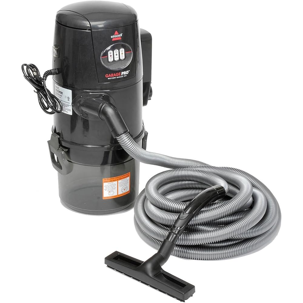 BISSELL Garage Pro Wall-Mounted Wet Dry Car Vacuum/Blower With Auto Tool Kit, 18P03 , Gray : Industrial & Scientific