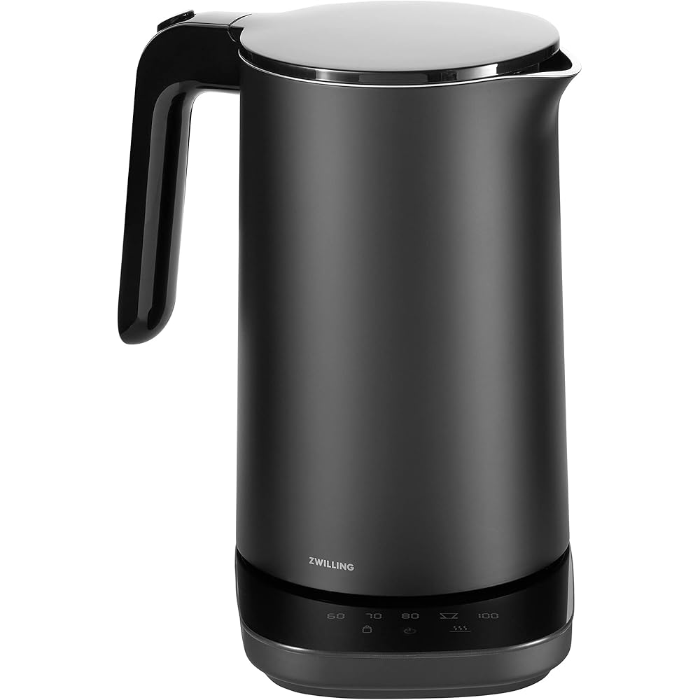 ZWILLING Enfinigy Cool Touch 1.5-Liter Electric Kettle Pro, Cordless Tea Kettle & Hot Water, Black: Home & Kitchen