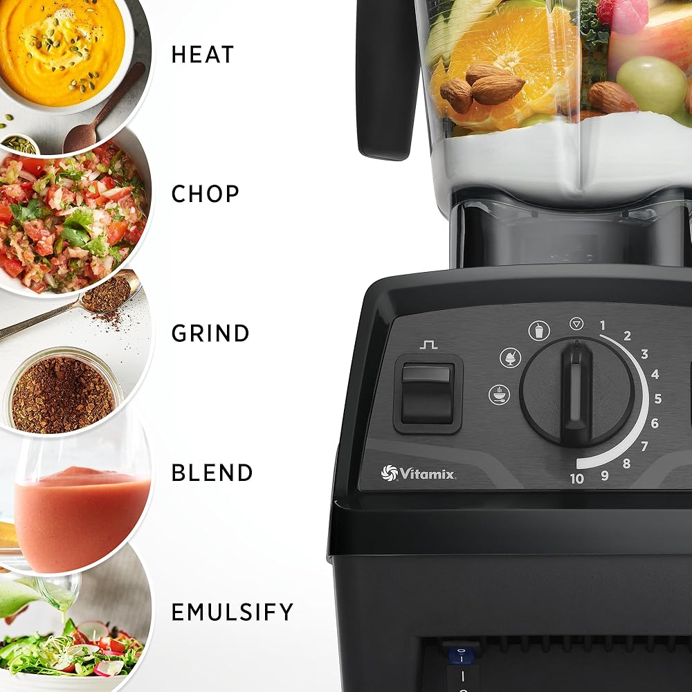 Vitamix Explorian Professional Grade Blender, 3 Presets: Smoothie, Frozen Dessert and Hot Soup, 64oz Pitcher, Black (Renewed Premium) : Everything Else