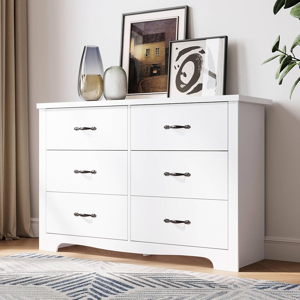 LINSY HOME 6 Drawers Dresser for Bedroom, 47