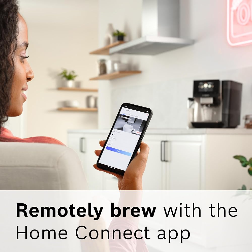 Bosch 800 Series Fully Automatic Espresso and Coffee Machine – 36 Drinks with Coffee World, Cold Brew, Double Cup, Integrated Milk Container, Smart Features, in Silver TQU60307: Home & Kitchen