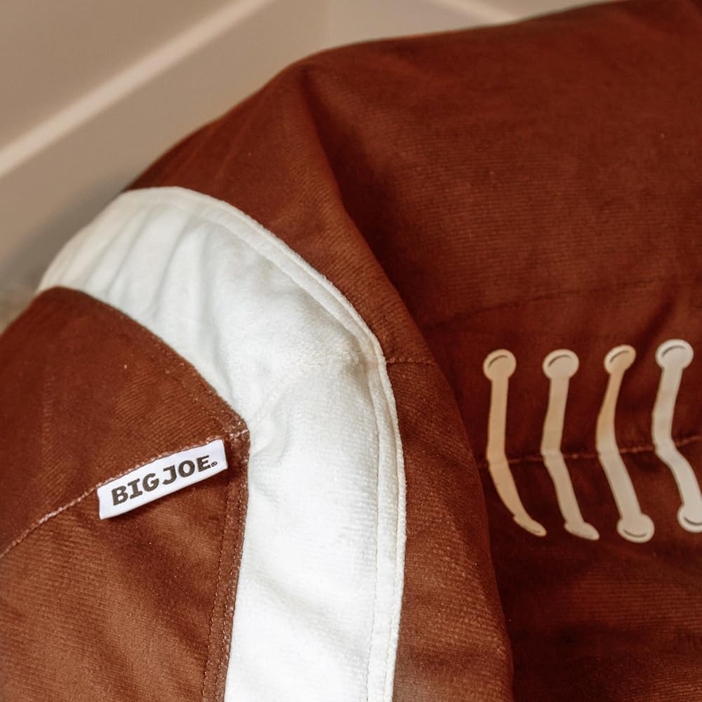 Big Joe Sports Ball Child-Sized Bean Bag Chair 2 Pack, Football Plush, Soft Polyester, 2.5 feet