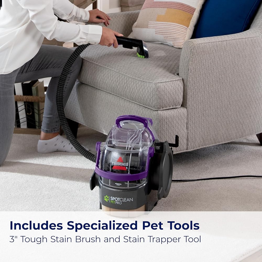 - Bissell SpotClean Pet Pro Portable Carpet Cleaner, 2458