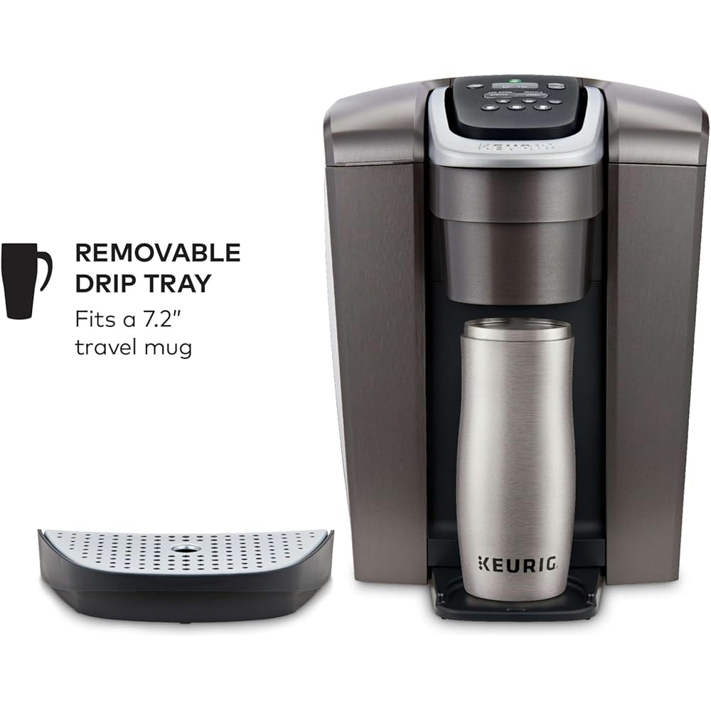 Keurig K-Elite Single Serve K-Cup Pod Coffee Maker, with Strength and Temperature Control, Iced Coffee Capability, 8 to 12oz Brew Size, Programmable, Brushed Slate: Home & Kitchen