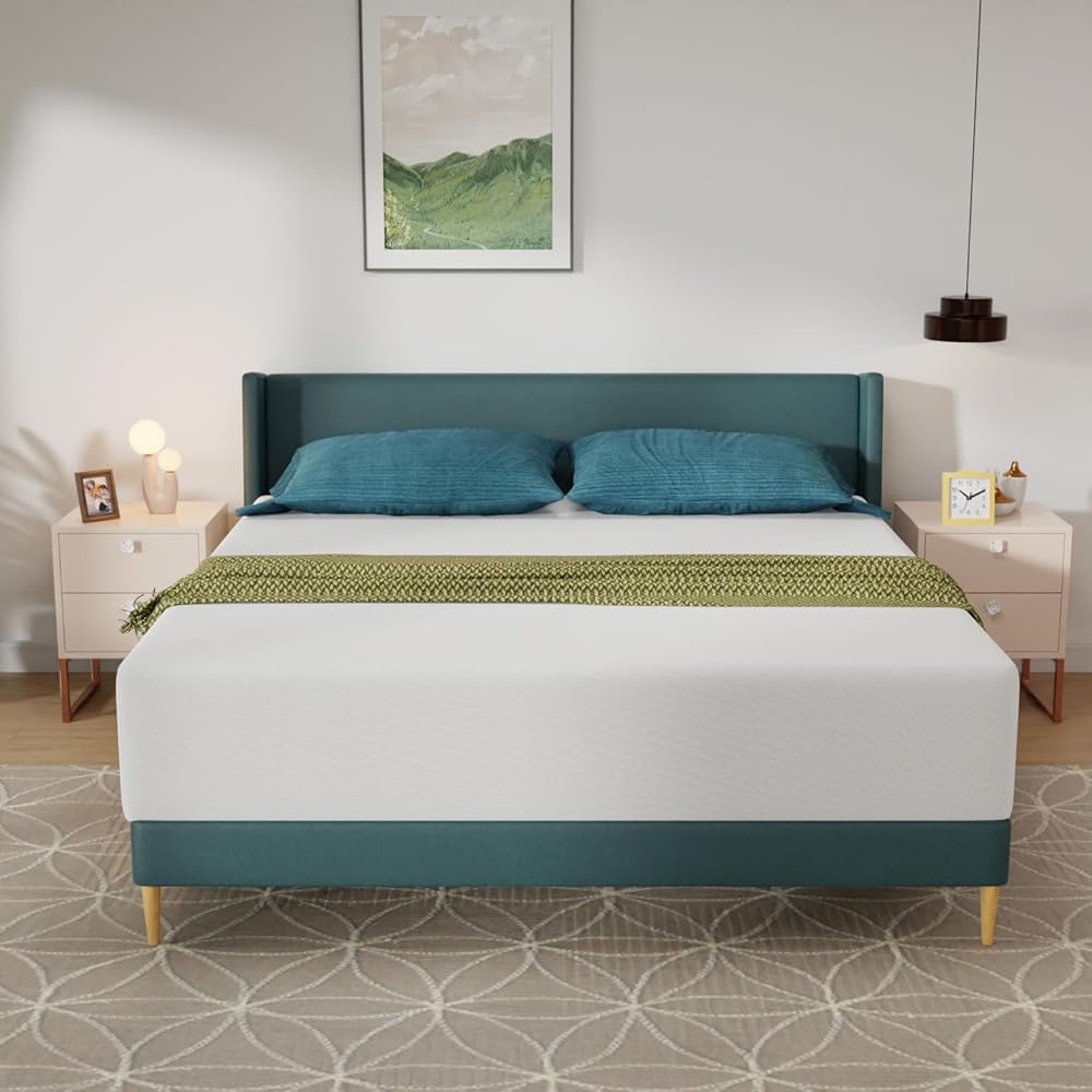 FDW 14 inch Gel Memory Foam Mattress Medium Firm Mattresses for Cool Sleep Relieving No Fiberglass CertiPUR-US Certified Mattress in a Box,King : Home & Kitchen