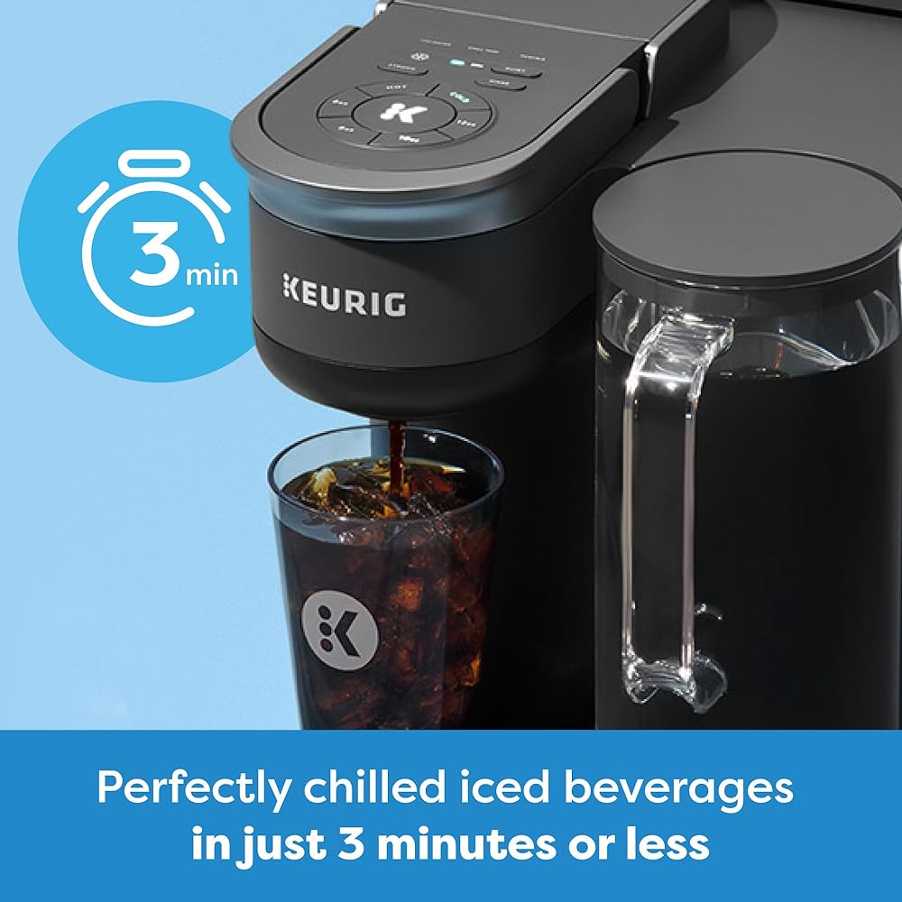 Keurig K-Brew+Chill Iced or Hot Single-Serve K-Cup Coffee Maker with MultiStream and QuickChill Technology, 70oz. Removable Reservoir: Home & Kitchen