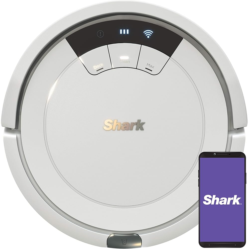 - Shark AV752 ION Robot Vacuum, Tri-Brush System, Wifi Connected, 120 Min Runtime, Works with Alexa, Multi Surface Cleaning, White