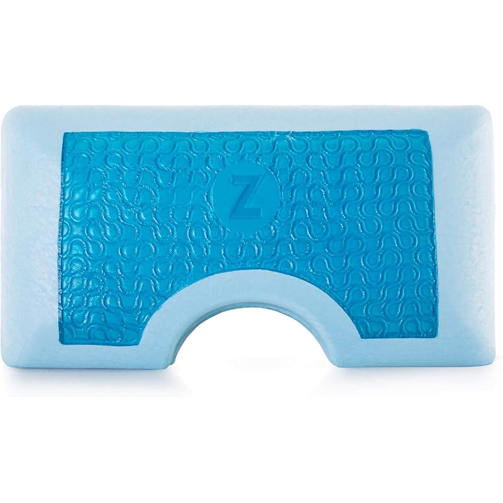 MALOUF Z Side Sleeper Shoulder Cutout Dough Memory Foam Pillow with Liquid Gel Layer-King, Blue : Home & Kitchen