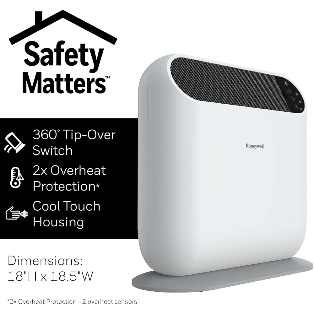 Honeywell ThermaWave 6 Ceramic Technology Space Heater, White – Ceramic Heater with Programmable Thermostat : Home & Kitchen