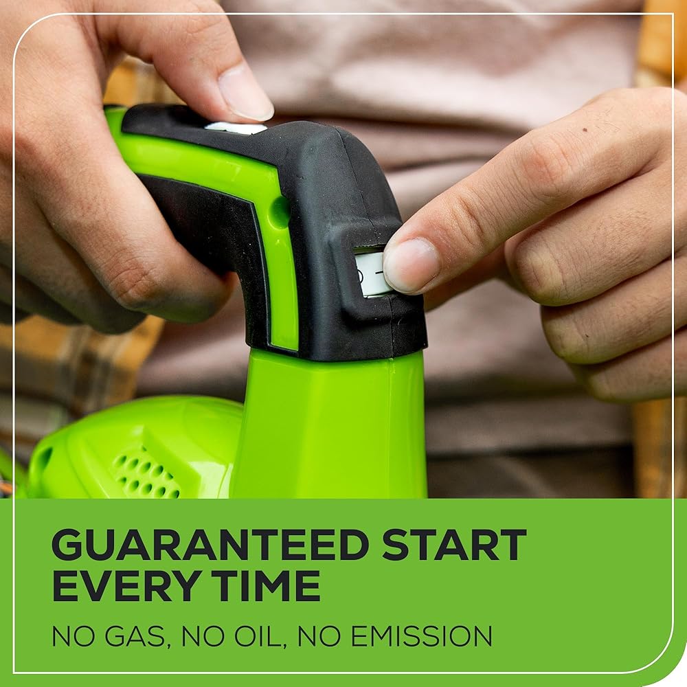 Greenworks 40V Leaf Blower/Sweeper, 150 MPH, Lightweight, Quiet, with 2.0 Ah Battery and Charger, Perfect for Residential Lawn Care, Leaf Blowing Debris, Dust, Light Snow, and More