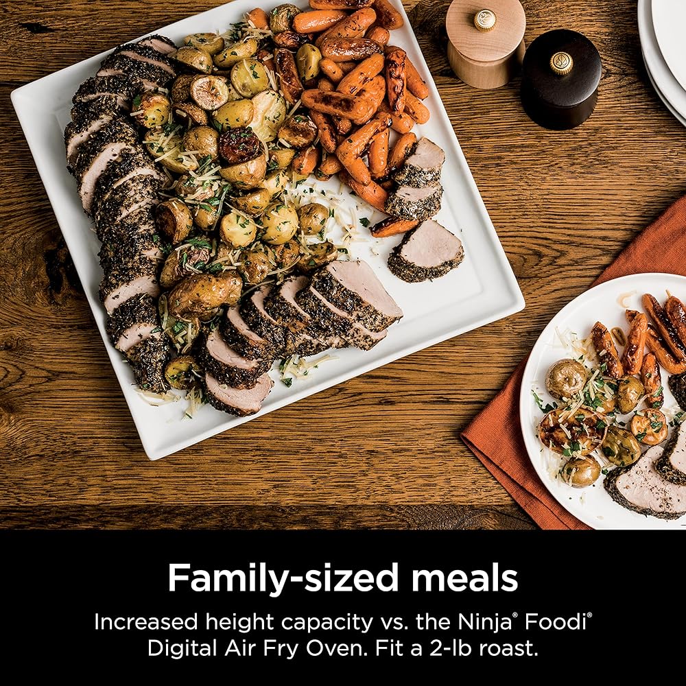 Ninja, Toaster Oven, Air Fryer, Thermometer, Toaster Oven Air Fryer Combo, Stainless Steel, Quick meals, Fries, Frozen Food, Air Fry, Dehydrate, Reheat, 13-in-1, Less Oil, Flip Away Oven, Foodi, SP351: Home & Kitchen