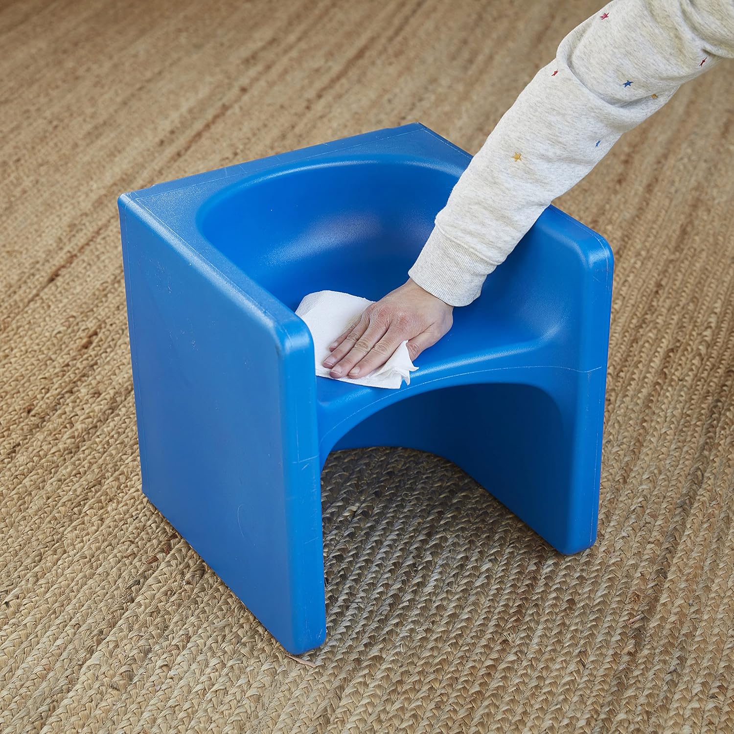 ECR4Kids Tri-Me 3-in-1 Cube Chair, Kids Furniture, Blue, 4-Piece : Home & Kitchen