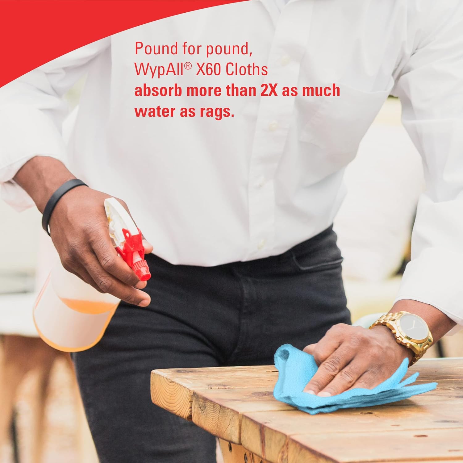 WypAll GeneralClean X60 Cloths Multi-Task Cleaning Wipes, Jumbo (34965), Strong and Absorbent Towels, Blue (1 Roll of 1,100 Sheets, 1,100 Sheet Total) : Health & Household